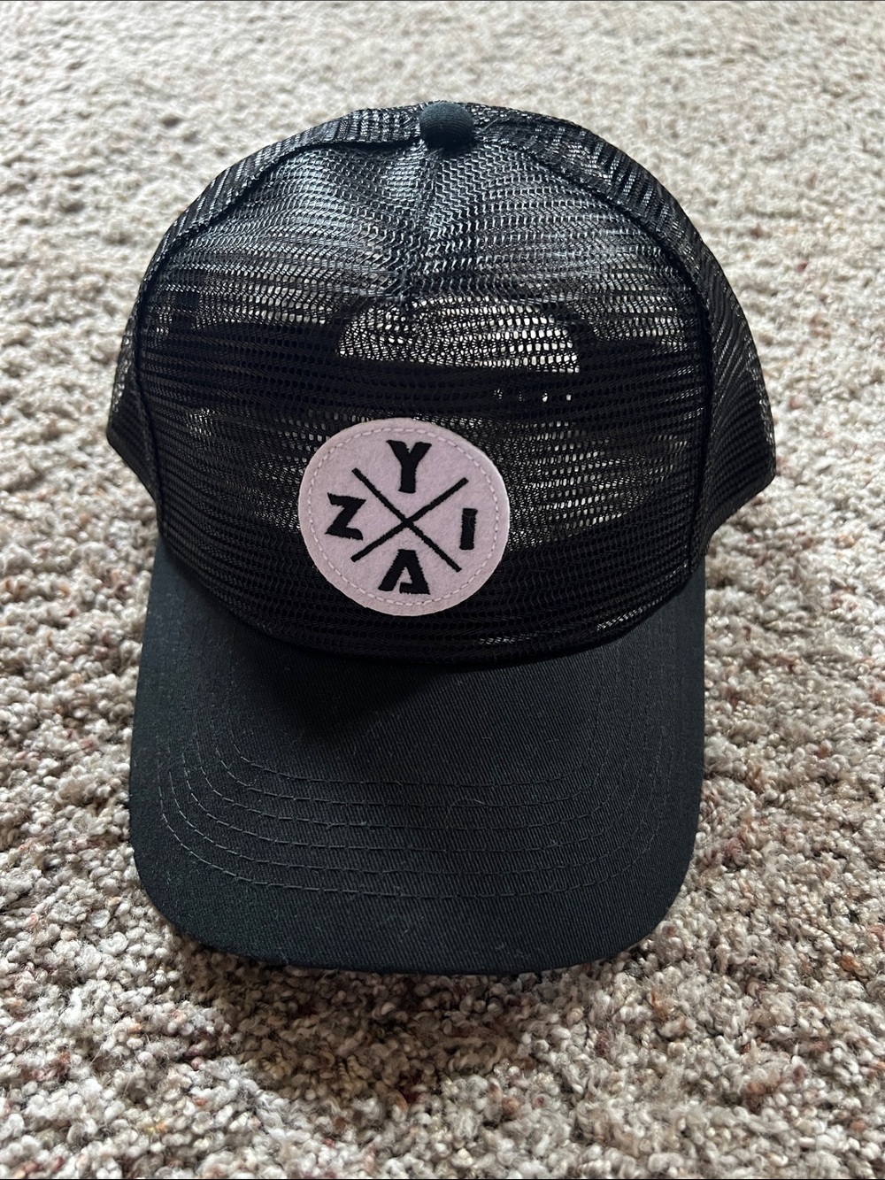 ZYIA Black Mesh Trucker Hat